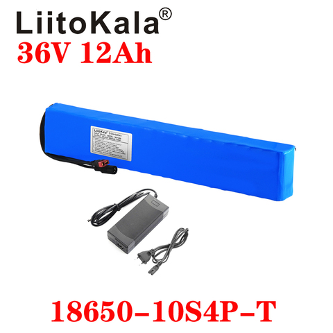 LiitoKala 36V 12Ah 500W High power&capacity 42V 18650 lithium battery pack ebike electric car bicycle motor scooter with BMS ► Photo 1/4