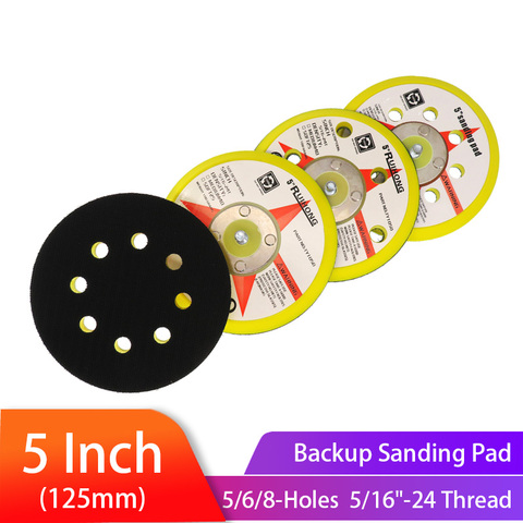 5 Inch 5/6/8 Holes Backup Sanding Pad125mm Sanding Disc Backing Pad 5/16