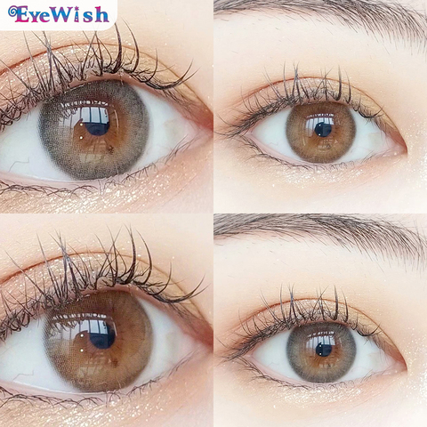 EYEWISH-2pair/pcs Natural Lenses Contact Lenses for Eyes Cream 2 Tone Series Natural Pupil Eye Color lens Yearly Use(DLA:14.2mm) ► Photo 1/6