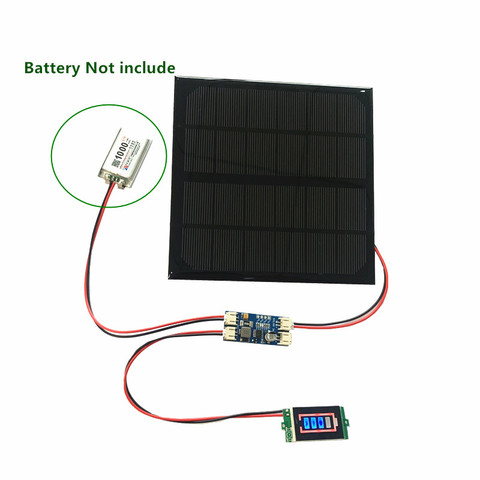 6V 3W 4.5W 6W 10W 9V 2W 4.2W 12V 2W 3W Solar panel with Solar min battery charger with battery display DIY KIT PH 2.0 Cable ► Photo 1/5