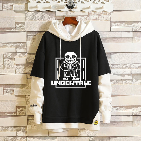 Anime Undertale Sans Sweatshirts Cosplay Costume Hoodies 3D Classic Men Women Hoodie Clothing Fake Hip Hop Two Piece ► Photo 1/6