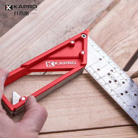 Kapro stainless steel square 45 ° 90 ° carpenter's ruler marking steel ruler marking angle ruler ► Photo 1/6