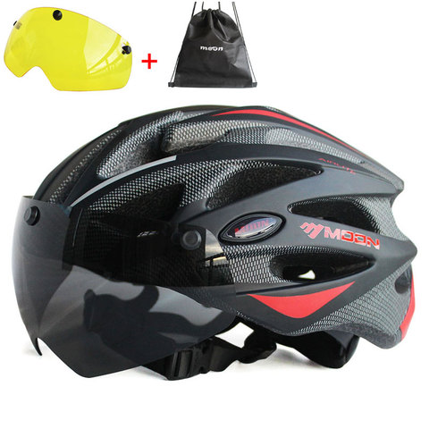 MOON Integrally-molded Cycling Helmet for Racing Ultralight Bicycle Helmet for Men and Women Bike Helmet with magnetic glasses ► Photo 1/6