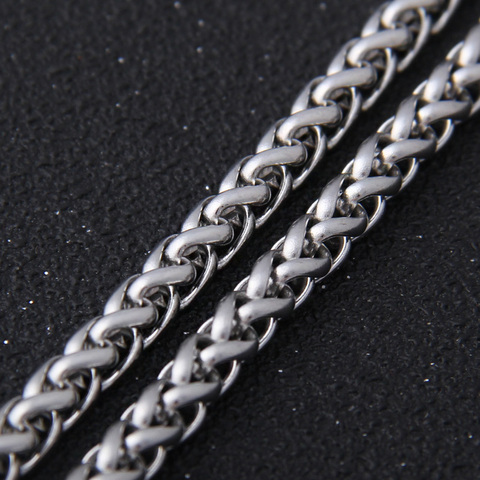 Fashion Jewelry Hip Hop Chain Necklace 3 mm Exaggerated Personality Long Stainless Steel Necklace For Man ► Photo 1/3