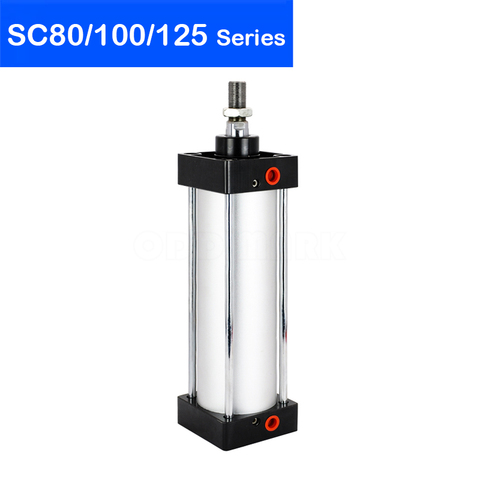 Standard Air Cylinders 80/100/125/mm Bore Double Acting Pneumatic Cylinder SC 100/75/100/125/150/175/200/250/300mm Stroke ► Photo 1/6