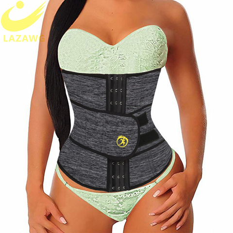 LAZAWG Women Waist Trainer Neoprene Belt Weight Loss Cincher Body Shaper Tummy Control Strap Slimming Sweat Fat Burning Girdle ► Photo 1/6
