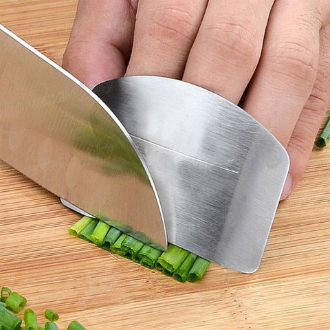 1PC Stainless Steel Finger Guard Hand Cut Protector Knife Cutting Finger Protection Gadget Kitchen Useful Tools Accessories ► Photo 1/6