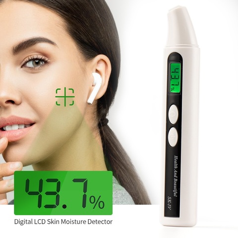Portable Skin Moisture Tester Digital LCD Display Skin Moisture Oil Detector Monitor Professional Skin Humidity Measurement Tool ► Photo 1/6