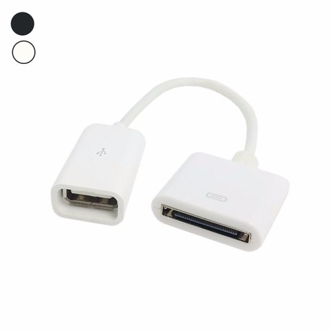 Docking 30pin Female to USB 2.0 Female Data Charge Cable Dock 30P Black & White ► Photo 1/6