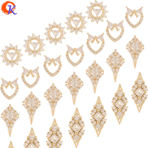 Cordial Design 50Pcs Jewelry Accessories/DIY Making/Genuine Gold Plating/Cubic Zirconia Charms/Hand Made/Fingernail Findings ► Photo 1/6