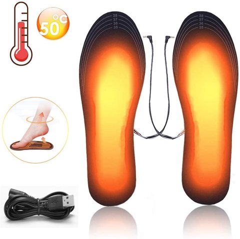 USB Heated Shoe Insoles Feet Warm Sock Pad Mat Electrically Heating Insoles Washable Warm Thermal Insoles Unisex WJ014 ► Photo 1/6