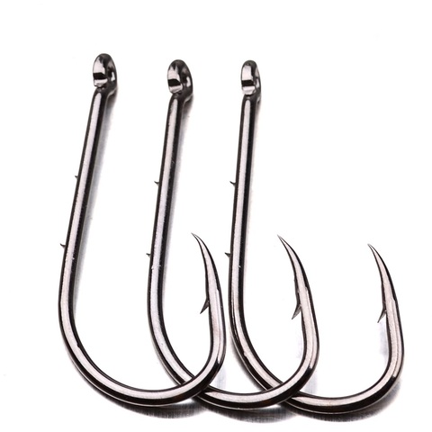 20pcs/lot Carbon Steel Fishing Hooks Jig Head Big Crank Bass Hook  Crank Barbed Hook for Soft Worm Bass Carp Fishing ► Photo 1/6