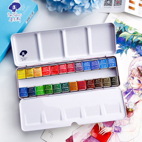 Official Rubens Professional Solid Watercolor Paint Set 12/24/48 Color  Fresh Style Metal Box Bright Water Color Painting Pigment - Price history &  Review, AliExpress Seller - Paul Rubens Official Store