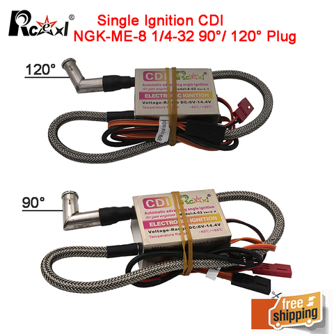Rcexl Single Ignition CDI NGK-ME-8 1/4-32 90/ 120 Degrees for Gas Petrol Engine RC Airplane ► Photo 1/6
