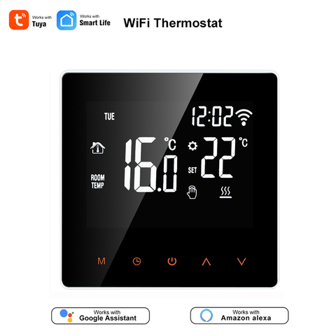 Tuya Smart Life WiFi Thermostat Temperature Controller for Water/Electric  floor Heating Water/Gas Boiler Works with Alexa Google