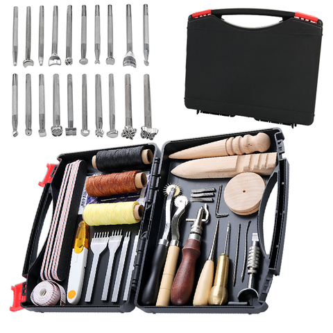 50pcs Leather Working Tools, Leather Tool Kit, Practical Leather Craft