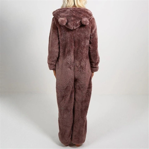 Fluffy Hoodies Women Kawaii Sweatshirt Cute Bear Ear Cap Autumn Winter Warm Pullover Long Sleeve Jumpsuit Fleece Sleepwear 2022 ► Photo 1/1