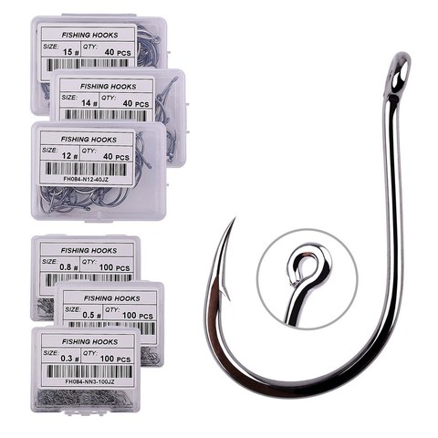 50/20pc Box High Carbon Chinu Fishing Hook Single Hook With Eye Carp Catfish Anzol Fish Hooks Japan Fishing Tackle Jig Fishhook ► Photo 1/6