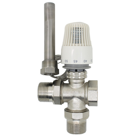 30-70 degree control Floor heating system thermostatic radiator valve  M30*1.5 Three way valve  Thermowell DN15 DN20 DN25 DN32 ► Photo 1/4