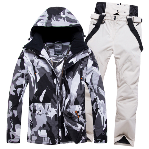 Ski Suit Men Winter Warm Windproof Waterproof Outdoor Sports Snow Jackets and Pants Hot Ski Equipment Snowboard Jacket Men ► Photo 1/6