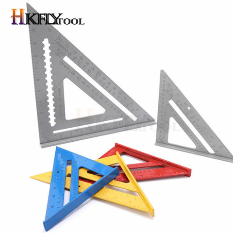 7 Inch Aluminum Alloy Measuring Ruler Speed Square Roofing Triangle Angle Protractor Trammel Measuring Tools ► Photo 1/6