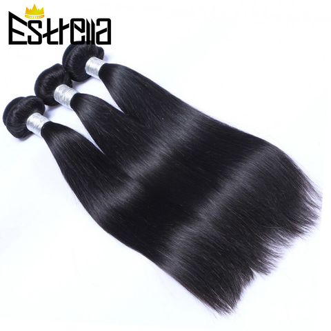 Straight Hair Bundles Brazilian Hair Weave Bundles 100% Human Hair Bundles Natural Color Remy Weaving Bundles Deal 1/3/4 Pieces ► Photo 1/6