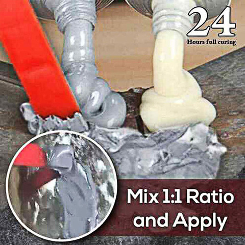 NEW A+B Metal Repairing Adhesive Sealant Super Glue Iron Steel Auto Radiator Water Tank Special Leakage Plugging Weldinguv glue ► Photo 1/6