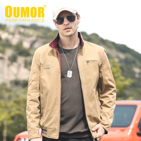 Oumor Men Autumn Business Casual Warm Reversible Jacket Coat Men Winter Air Force Cargo Outwear Military Cotton Jackets Men 4XL ► Photo 1/1