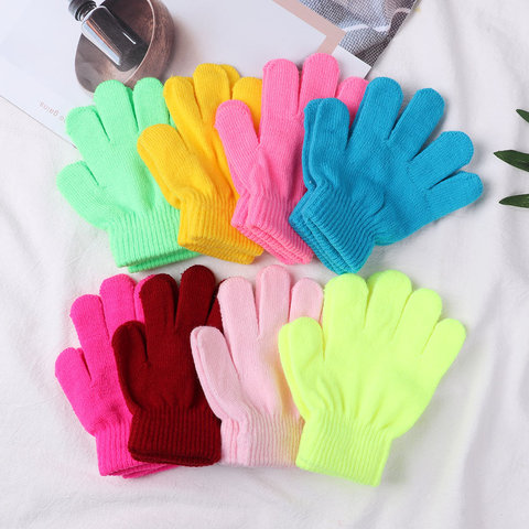 1 Pair Child Magic Glove Girl Boy Kid Stretchy Knitted Winter Warm Full Finger Gloves Children's Figure Skating Special Gloves ► Photo 1/1