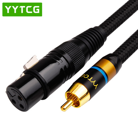 YYTCG Hifi RCA to XLR Cable High Quality 4N OFC  RCA Male to  XLR Male Cable ► Photo 1/6