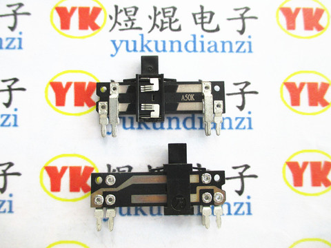 Total length 35MM handle height 6MM A50K 50K straight sliding potentiometer stereo channel sliding potentiometer vertical ► Photo 1/1