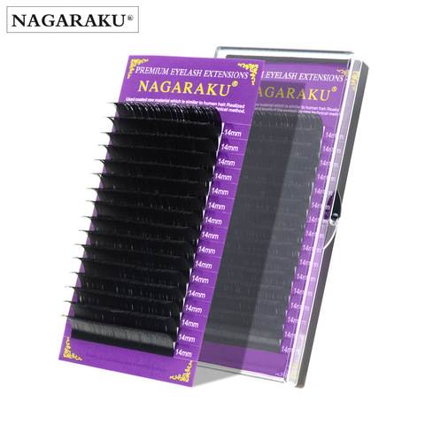 NAGARAKU 16Rows Faux mink individual eyelash lashes maquiagem cilios for professionals soft mink eyelash extension ► Photo 1/6