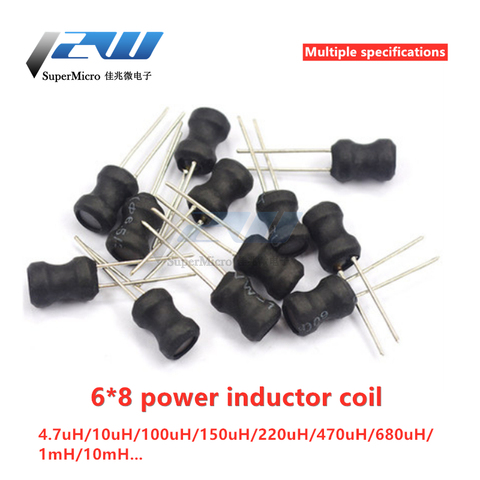 5 pcs 6 * 8 power inductor coil 4.7 uH 22 10 33 47, 100, 470, 220, 68 1 MH 6x8MM ► Photo 1/5