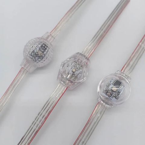 25mm 3D lighting led pixel ball,DC12V;WS2811 IC;2LEDs/0.48W(double sided);IP54;RGB full color;with link T connector ► Photo 1/1