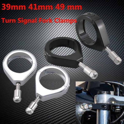 Motorcycle Turn Signal Mount Bracket Fork Clamps for Harley Dyna Street Bob FXDB V Rod Softail Standard Sportster XL 883 1200 ► Photo 1/6