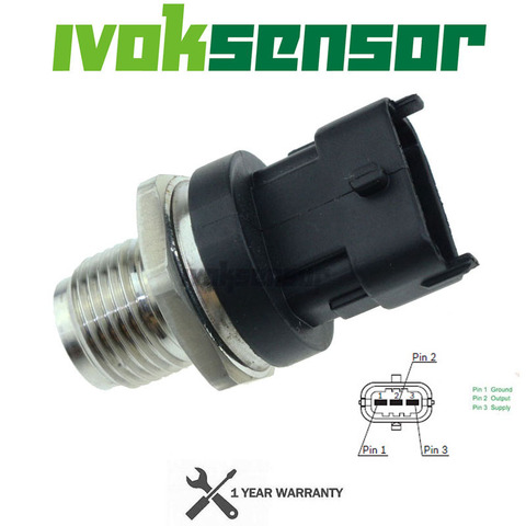 Diesel Rail Fuel Pressure Sensor 0281002908 55190763 31400-4A010 For Hyundai H-1 2.5 CRDi KIA SORENTO I Alfa Romeo Mitsubishi ► Photo 1/6