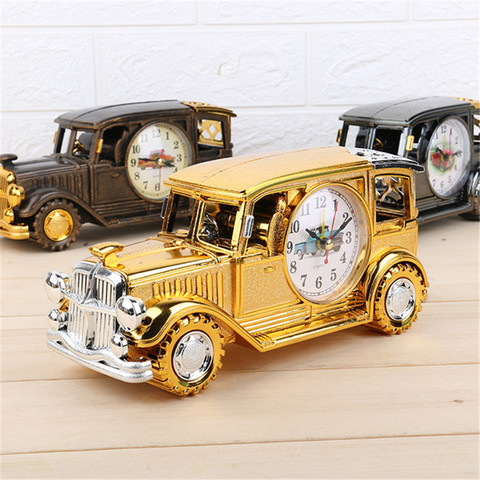 1Pc Multi-purpose Desk Alarm Clock Pen Holder Retro Car Home Living Room Ornaments Desktop Table Clock Digital Clocks Decoration ► Photo 1/6