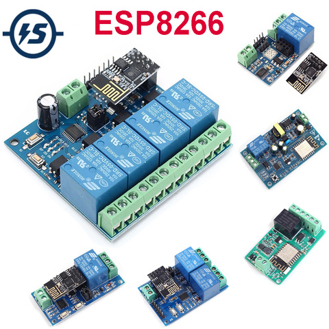 ESP8266 ESP-01 Wifi Relay Module Remote Control Switch 1 2 4 Channel 5V 12V For Smart Home IOT Transmission Phone APP Controller ► Photo 1/6