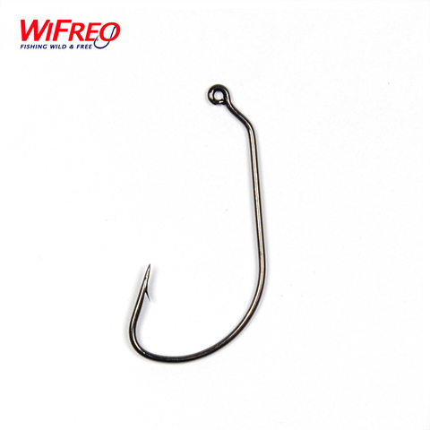 [100 PCS] New Worm Jig Hook Soft Plastic Fishing Hooks Wholesale Size 1 1/0 2/0 3/0 4/0 5/0 ► Photo 1/2