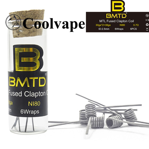 coolvape Tauren max rdta DIY MTL Ni80/A1/SS316L premade fused clapton mtl coils RDA/RDTA fit Dvarw MTL RTA kayfun lite ► Photo 1/6