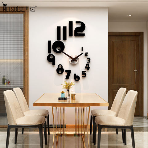 MEISD Quality Acrylic Wall Clock Large Modern Quartz Silent Watch Mirror Stickers Clock Hanging Home Decor Horloge Free Shipping ► Photo 1/6