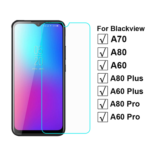 2-1PC Tempered Glass For Blackview A70 Protective Glass Cover on Pelicula Blackview A80 A60 Plus A80Pro A60 Pro Screen Protector ► Photo 1/6