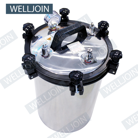 18L Portable Stainless Steel Heating Autoclave High Pressure Sterilizer Sterilization Pot Pressure Steam 70-106kpa ► Photo 1/5