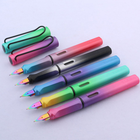 High quality brand fashion color Gradient EF Nib BLUE purple aurora Fountain Pen Stationery Office school supplies ► Photo 1/6