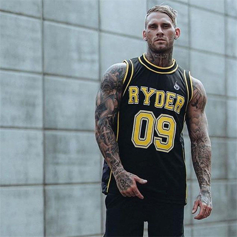 Male Summer Casual Vest Men Bodybuilding Tank Tops Gym Workout Fitness breathable Sleeveless shirt Clothes Stringer Singlet ► Photo 1/6