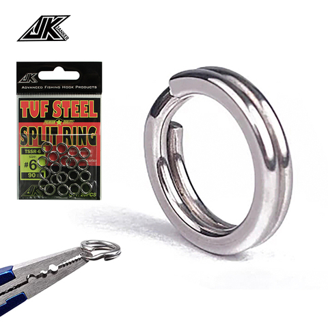 JK 3packs No.3-10/6-14mm HOT Fishing Split Rings For Heavy Duty Fish hook Connector Assist Hooks Sea Fishing Accessories Tackle ► Photo 1/5