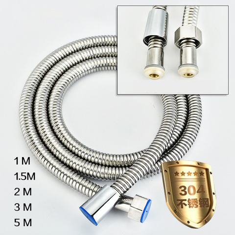 5m 304 Stainless Steel Shower Hose High Quality faucet hose flexible shower Hose thick Silicone Bathroom 3 meter shower hose ► Photo 1/6