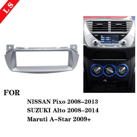 1DIN Car Radio Fascia for SUZUKI Alto NISSAN Pixo 2008+ Stereo Dash Fit Kit Install Fascia Face Plate Surround Panel DVD Frame ► Photo 1/6