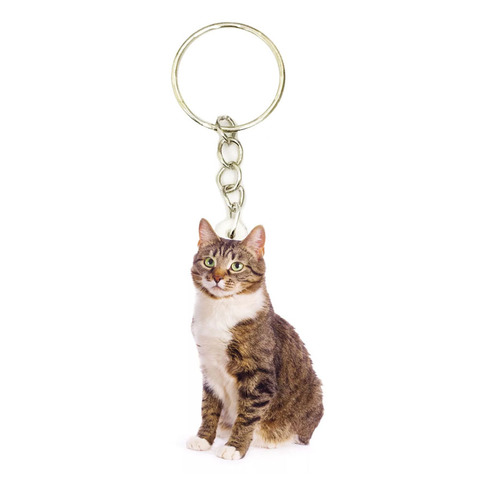 USA Shorthair Cat Acrylic Keyring Fashion Cat cute charms Keychain Men Key Chain Ring Boyfriend Gift Gifts for Women Keyring ► Photo 1/2