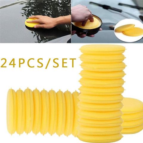 12/24PCS/Set Car Cleaning Sponge Pads Polishing Foam Waxing Wax Applicator Polish Washing Pad Car Washing Tool Car Accessories ► Photo 1/6